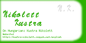 nikolett kustra business card
